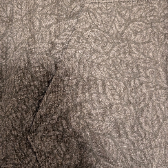 Tentree 10Tree hoodie size XS women's charcoal grey leaves print - Picture 2 of 9